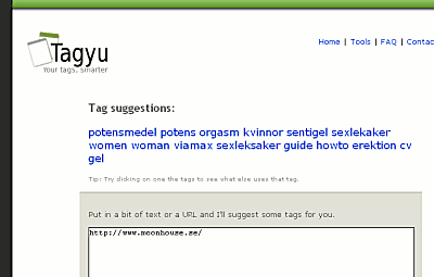Tagyus förslag på etiketter för Månhus beta